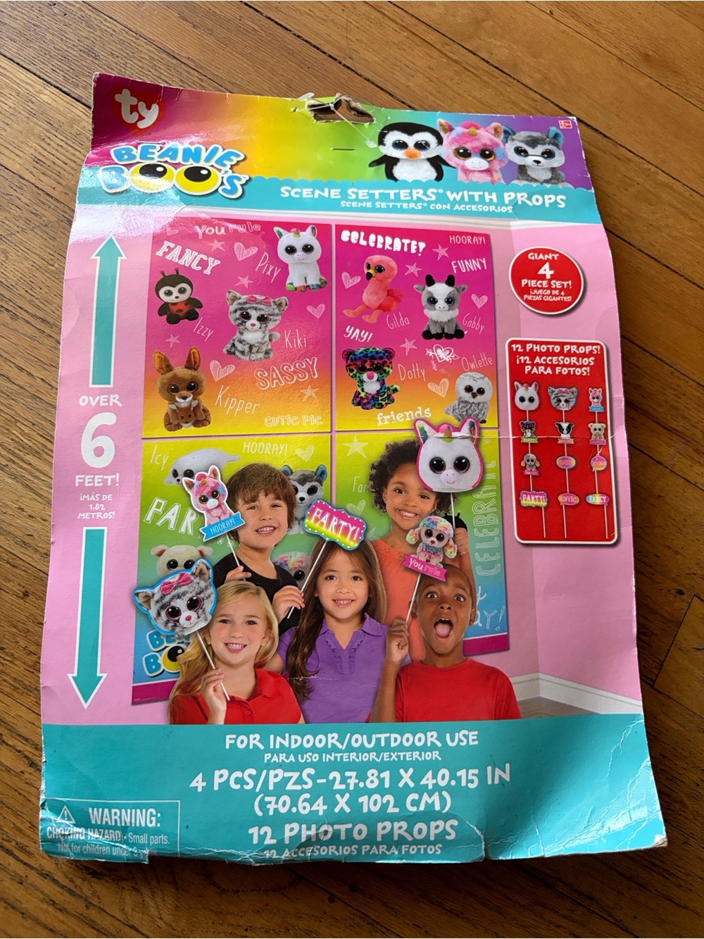 Ty Beanie Boos Pink Scene Setter with Props - Kids Party Photo Props